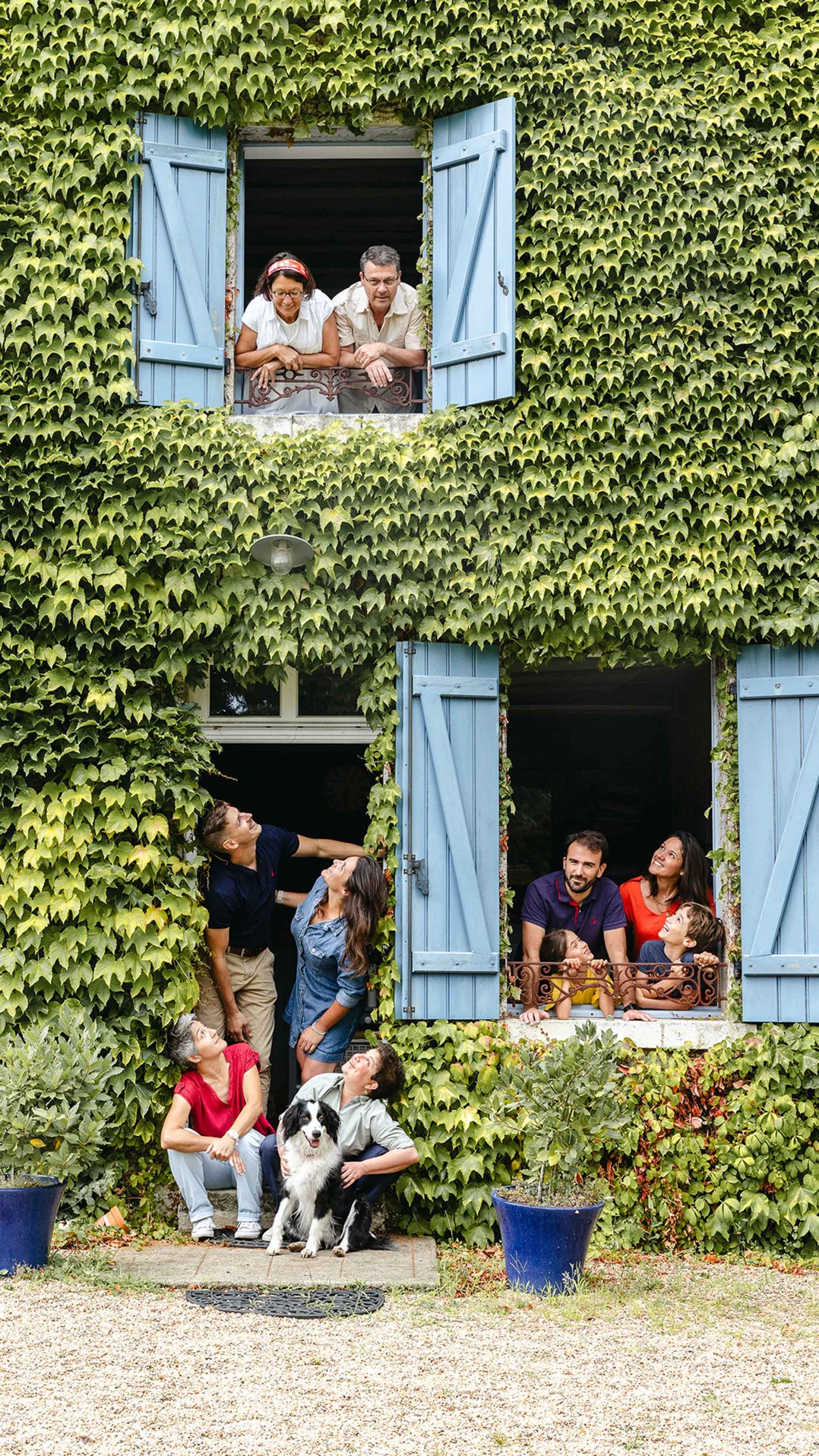 Photo de famille maison de campagne