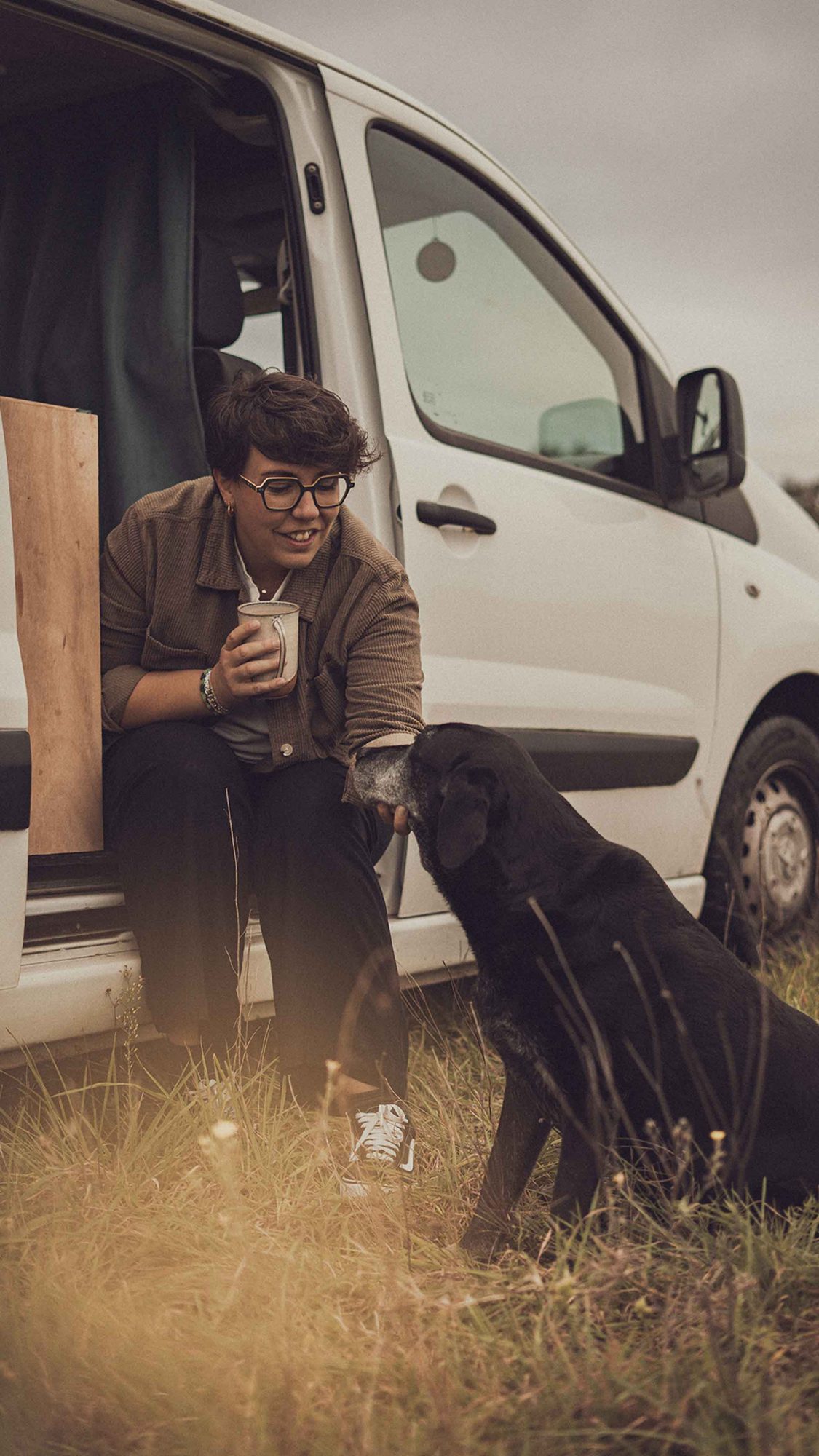 Camille et sa chienne Shiva