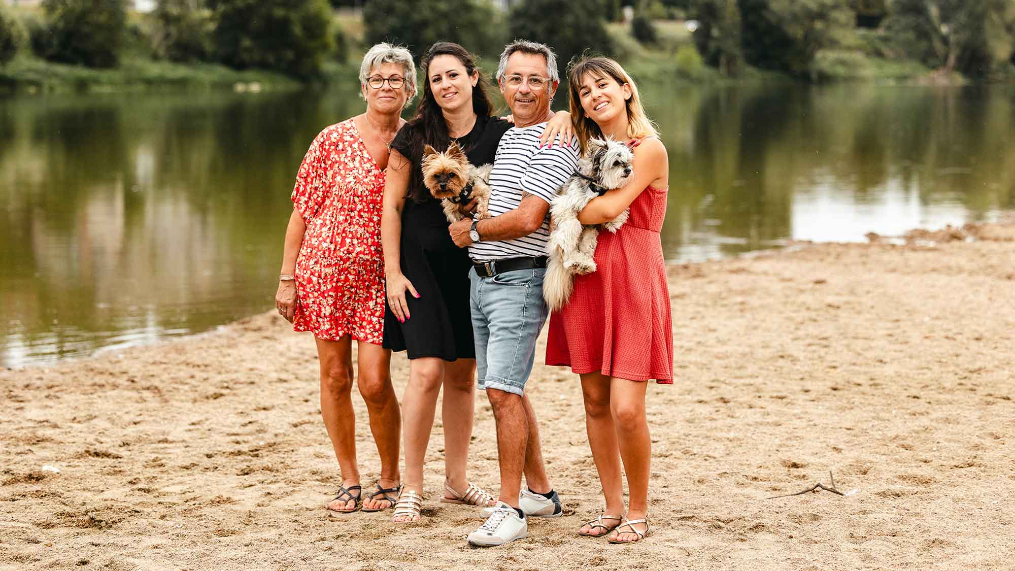 Photo de famille en bord de Loire