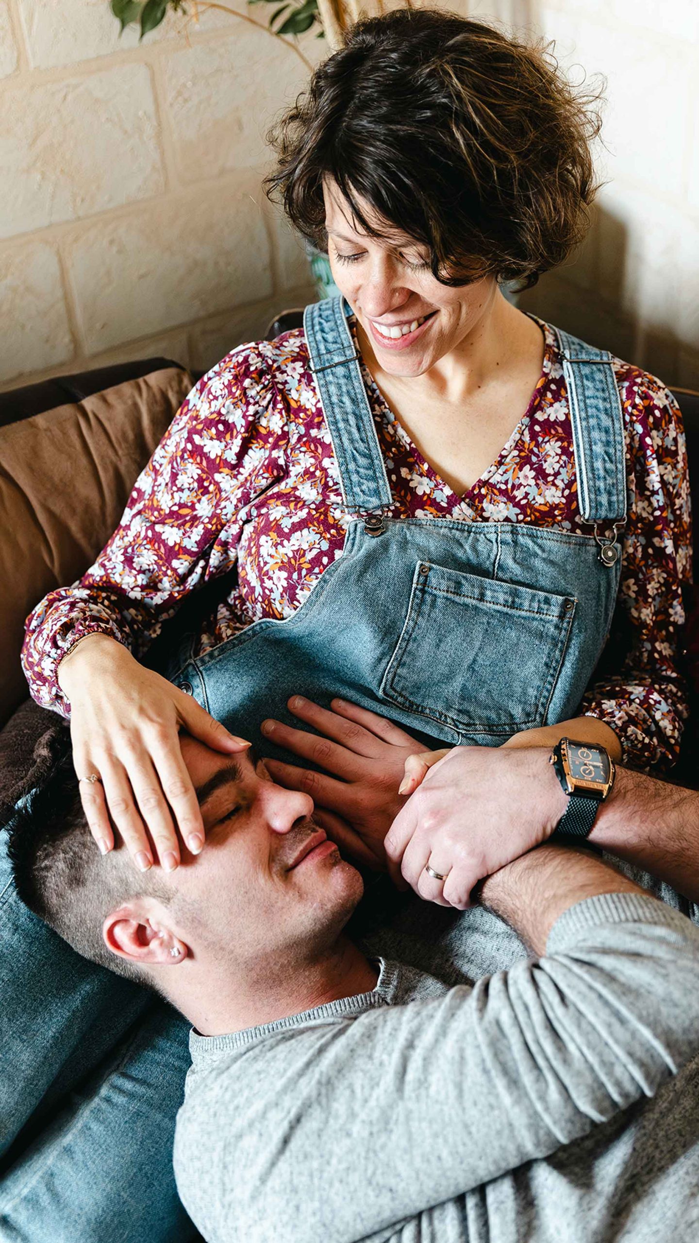 Photo couple femme enceinte