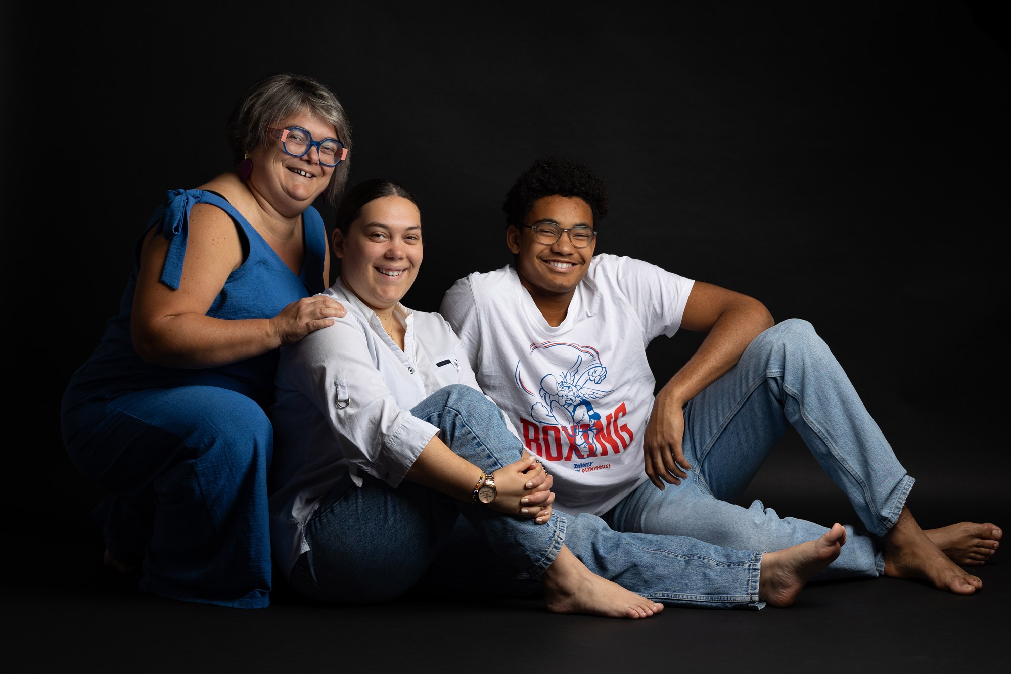 photo d'une famille au studio photo de Camille Dubois à Villandry en Indre-et-Loire